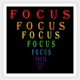 Rainbow Focus Motivation Eye Chart Sticker